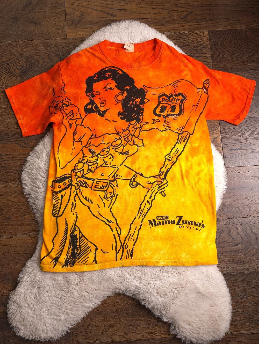 Y2K Route 11 Chips Mama Zuma’s Revenge Unisex Ombre T-Shirt Tee